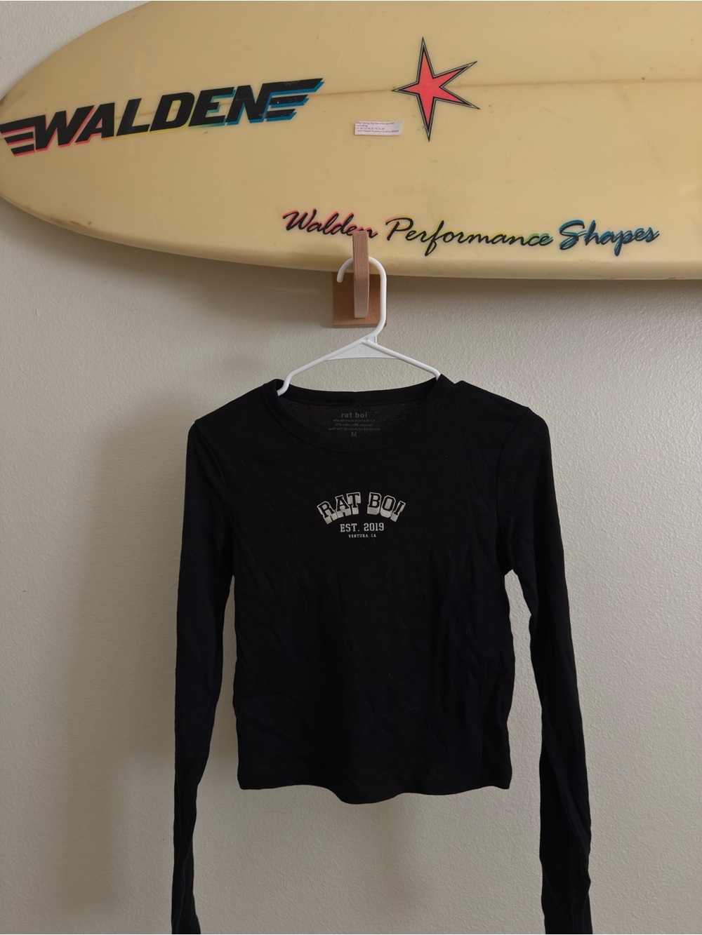 Rat Boi Long Sleeve Tee in Black